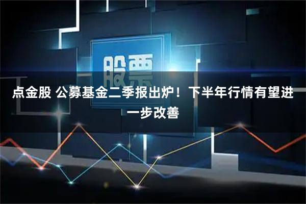 点金股 公募基金二季报出炉！下半年行情有望进一步改善